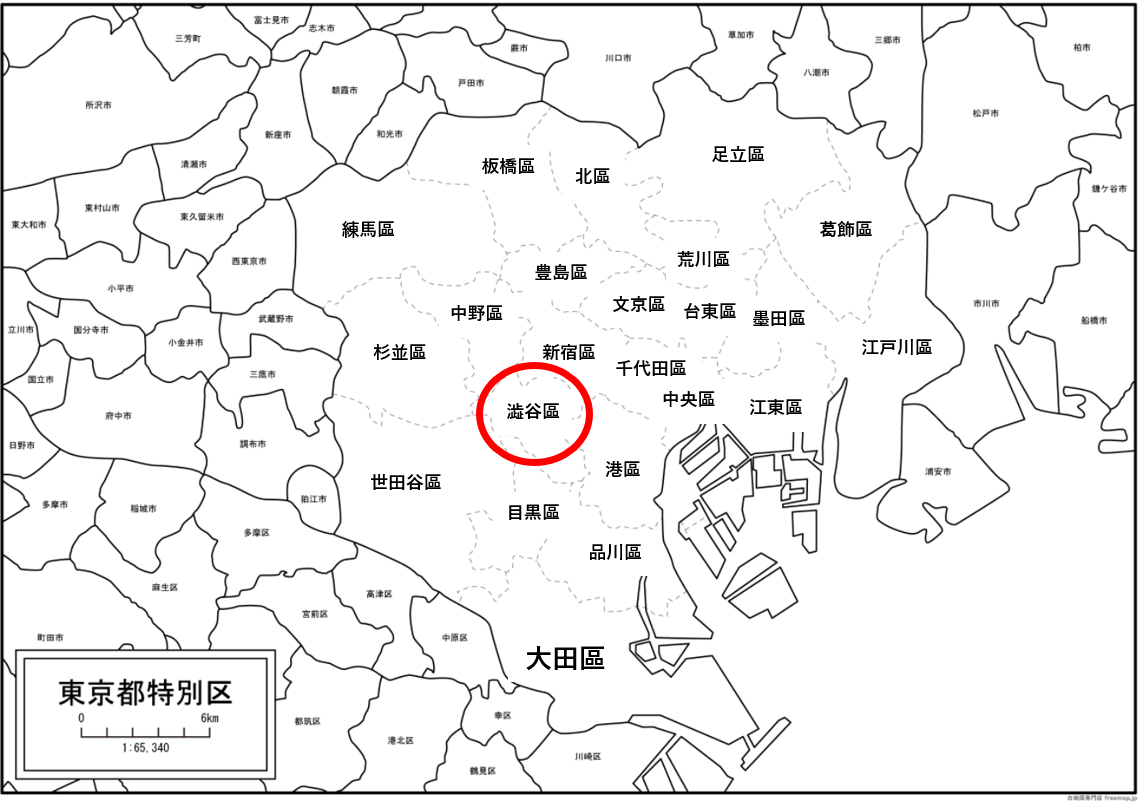 CC渋谷笹塚PV物件紹介_中文白地図