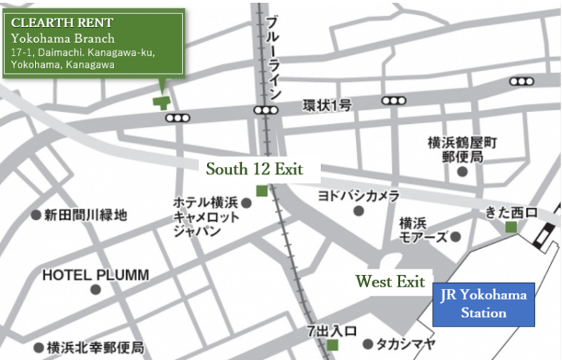 CR横浜店（地図）英